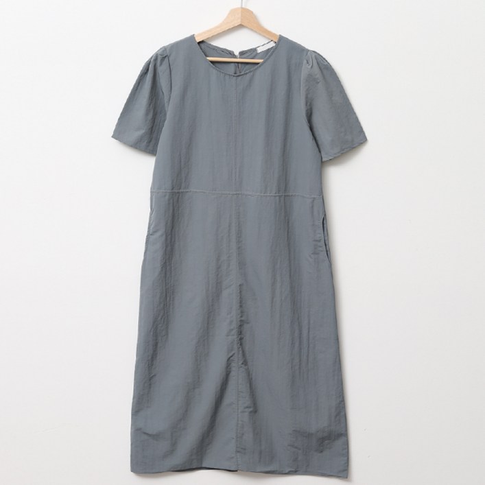 봉봉스토리 모데르노 스티치 나일론 여성 롱 원피스 여름 바스락