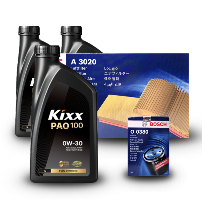 K5 (DL3) 1.6터보 가솔린 엔진오일세트 킥스 파오100 0W30 (PAO100) (구) 파오1