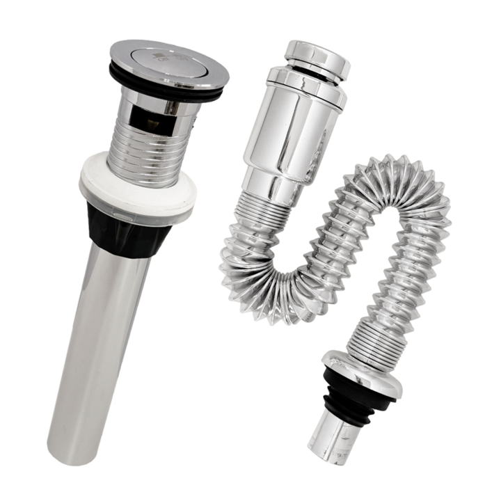 간편설치 세면대 배수관 부속품 폽업 트랩 세트(폽업+바닥배수트랩), 1개