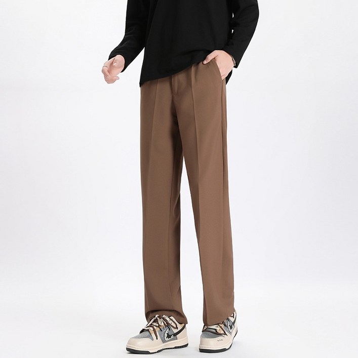 Seofst 남성 가을 캐주얼 와이드핏 스트레이트 슬랙스