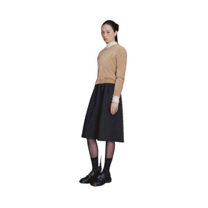 빈폴 BEANPOLE LADIES B. my 크링클 텍스처 풀 스커트 블랙 BF4X27N025 BF4X27N025 461316