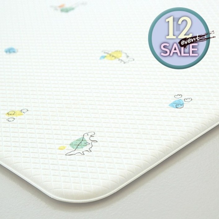 다온 베이직 12T 양면 쿠션 PVC 놀이방매트 거실매트 어린이집 유치원 돌봄교실 강아지매트, 1 양면.공룡.12T 135(Small Size)