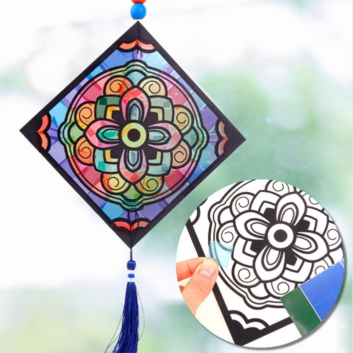 전통 썬캐쳐 diy 만들기 키트, 10세트, 만다라썬캐쳐