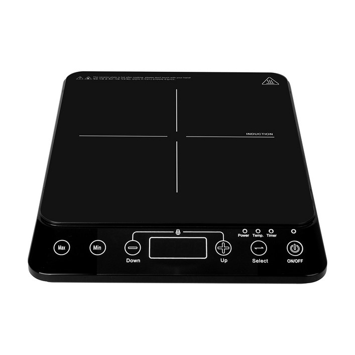 [독일브랜드] 사각 인덕션 2000W 고출력 터치형 간편조작 세라믹글라스 용기감지 전기레인지, 일반형, 사각 인덕션