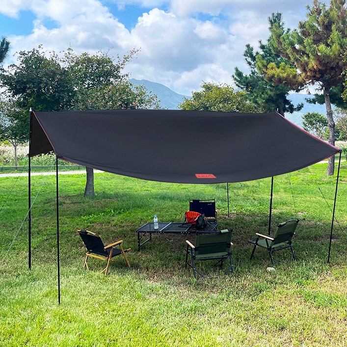 칼루스 캠핑 타프 실버코팅 블랙타프 400365cm, 실버코팅 블랙타프 400365cm