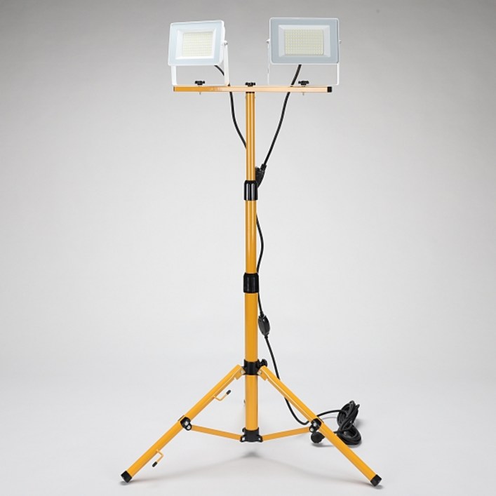 케이시조명 LED 투광기 투광등 스탠드 작업등 공사장 야간작업 야외 조명 100W 스위치형 전선방수 캠핑조명 세트상품 AS 2년 보장