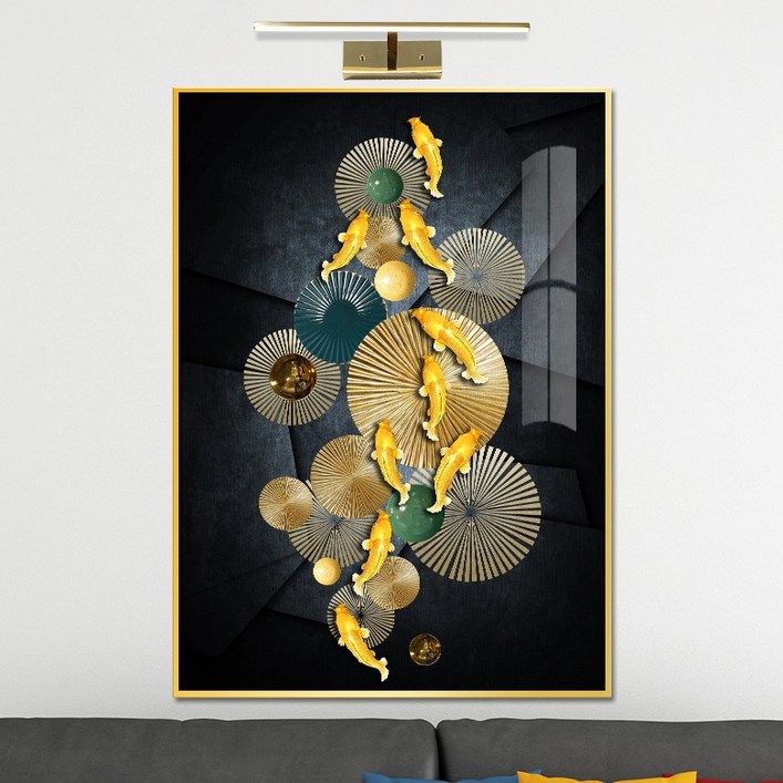 보고아트 황금 잉어 구어도 물고기 돈 들어오는 그림 풍수 액자, 1번 구어도G