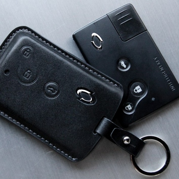 이지스 카드포켓 3버튼 4버튼 SM3 SM5 SM7 QM3 QM5 카드수납 차키케이스 르노삼성, 블랙, 카드포켓 3버튼