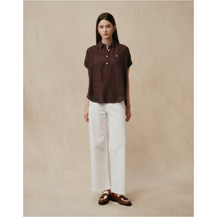 헤지스레이디스 에센셜 와이드 데님 팬츠 화이트 HSPA5BC87WT 2467695