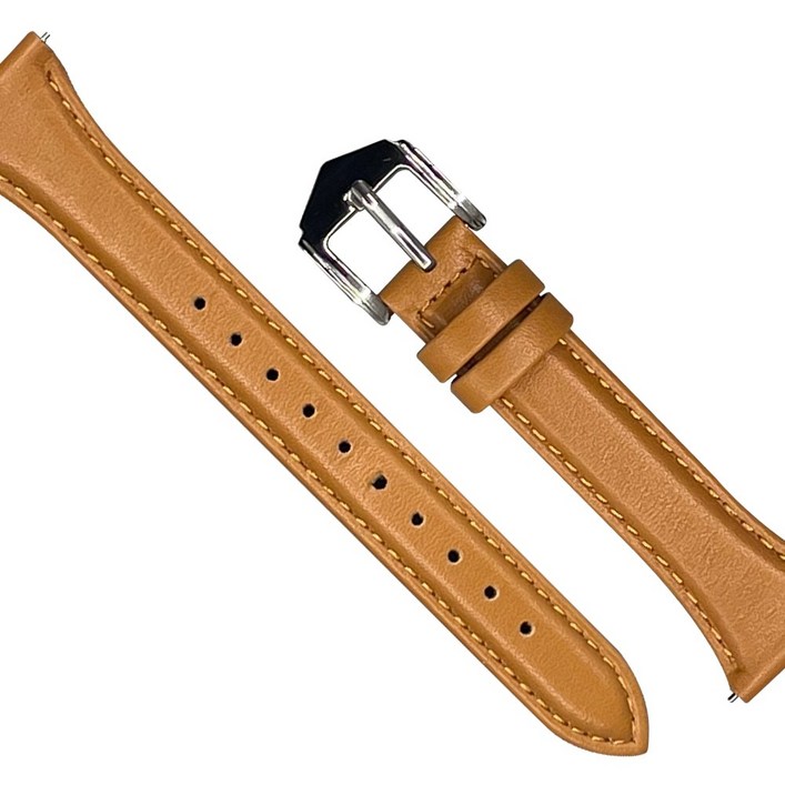 로랜텍 갤럭시워치6 5 4 가죽 슬림 시계줄 스트랩 밴드 20mm, 세미브라운