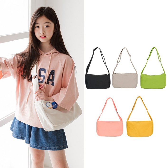 미니로이 메신저 백 아동 주니어 베이직 크로스백 여아 남아 공용 키즈 가방 학생가방