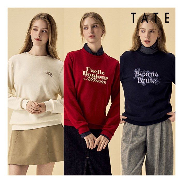 테이트TATE TATE 25FW 여성 아트웍 기모 스웻셔츠 3종