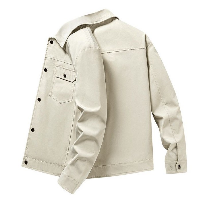 POMTOR 남성 봄 가을 캐주얼 점퍼 라 긴팔 재킷 세 가지 색상