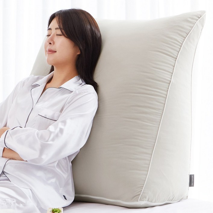 네모라인 달잠쿠션 높이 75cm 빅 롱대형 삼각쿠션(솜포함) 등받이 쿠션 등쿠션 4Size, 오트밀