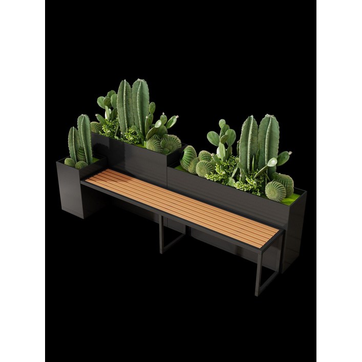 야외 대형 화분 정원용 옥상 플랜터 벤치 베란다