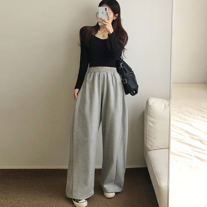 국내생산 *기모추가* 사이드핀턱 스트링팬츠 벌룬팬츠 남녀공용 빅사이즈 트레이닝팬츠 사계절 팬츠 (조거/와이드 밑단스트링)