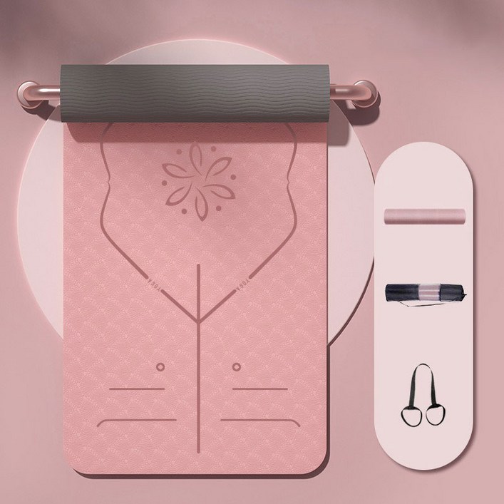 Tooliva 두꺼운 TPE 요가매트 미끄럼방지 홈트 냄새없는 운동 매트