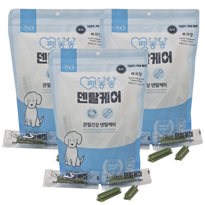 펫봉봉 덴탈케어 강아지덴탈껌 대용량 스케일링 영양 츄잉스틱, 펫봉봉 덴탈케어 관절건강, 300g, 3개 펫봉봉 덴탈케어 강아지덴탈껌 대용량 스케일링 영양 츄잉스틱, 펫봉봉 덴탈케어 관절건강, 300g, 3개