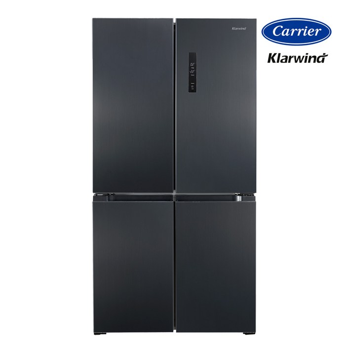 캐리어 피트인 4도어 양문형 냉장고 566L 방문설치 메탈 블랙 KRNF566BPS1