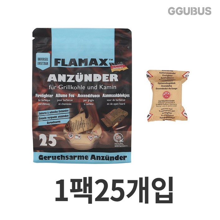 캠핑몽 캔디착화제 캠핑 착화제 개별포장 25개입, 1세트