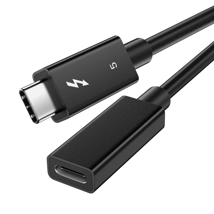 SKY 썬더볼트 5 연장 케이블 / 80Gb / 240W, 1개, 블랙, 0.8m