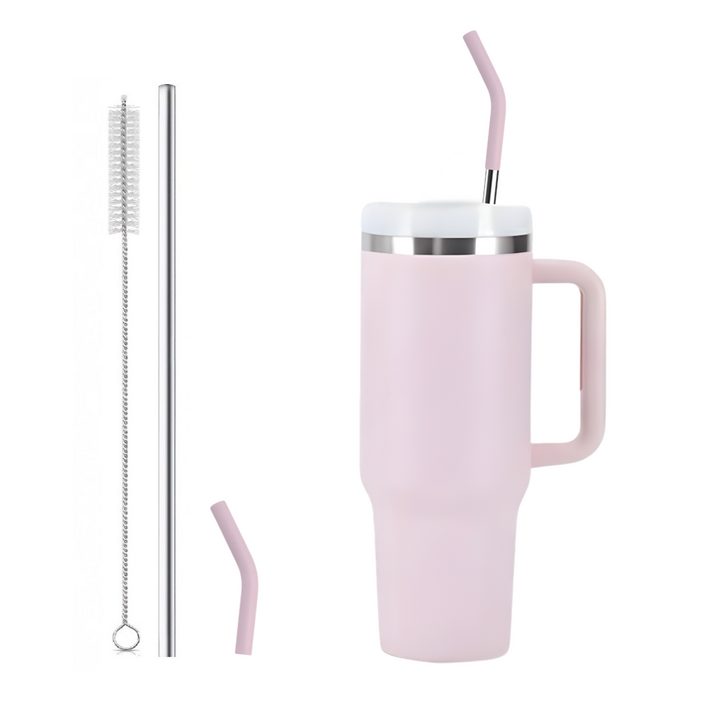 공감프피 1.25L 대용량 텀블러 스테인레스 스트로우  세척솔