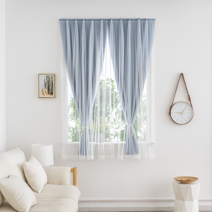 유피해피 간편하게 붙이는 찍찍이 벨크로 암막커튼