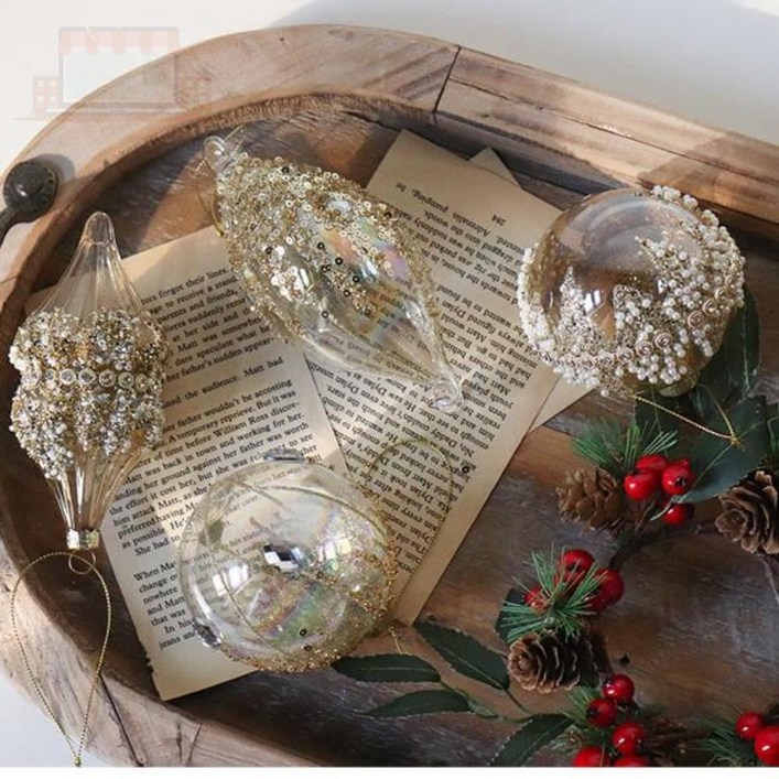 XMAS 유리볼 오너먼트 4종 크리스마스장식소품