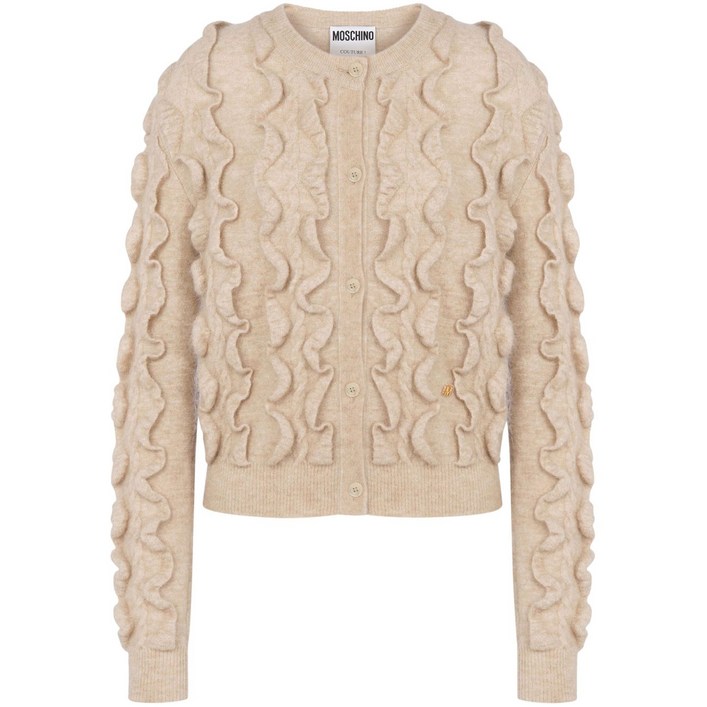 모스키노 러플 울 혼방 가디건