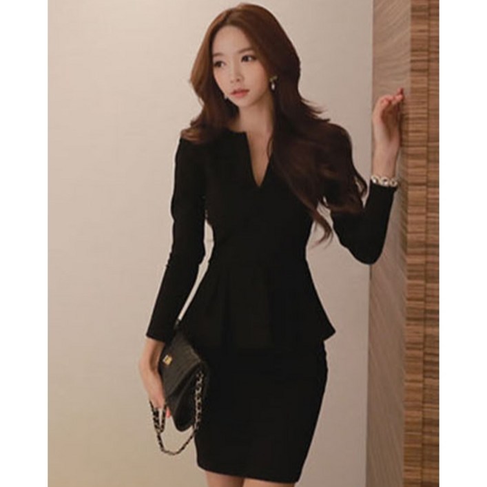쇼핑센트럴 슬림핏 미니 원피스