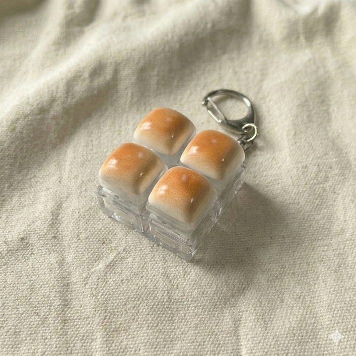 모닝빵 키캡키링 키보드 열쇠고리 딸깍이