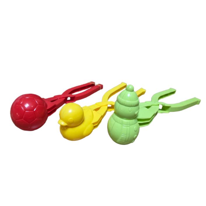 kc인증 스노우볼메이커 소형3종세트 눈오리 눈사람 축구공 혼합색상, 1세트