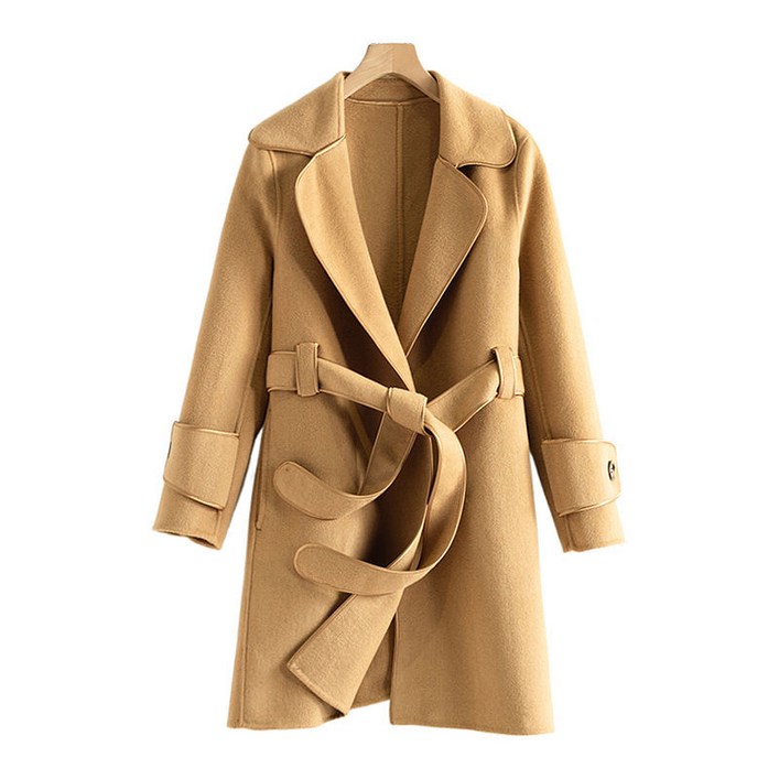 루스리더 여성 리버시블 캐시미어 프리미엄 모직 코트 V94