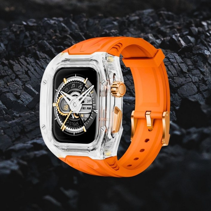 일체형 애플워치 호환 실리콘 스마트워치 풀커버 스트랩 밴드 케이스