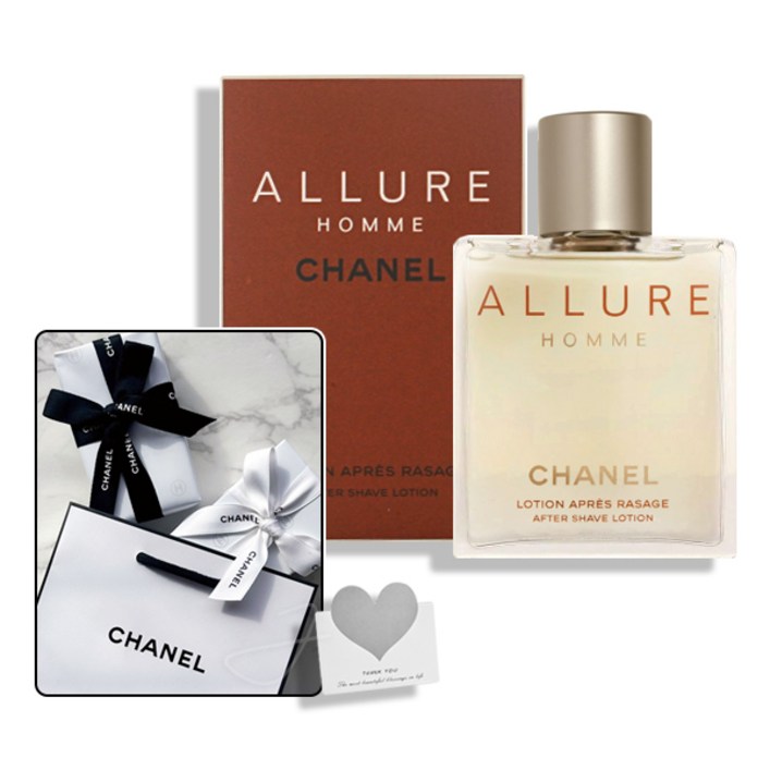 샤넬 알뤼르 옴므 스킨 애프터 쉐이브 로션 스킨타입 100ml 백화점 선물포장쇼핑백선물카드