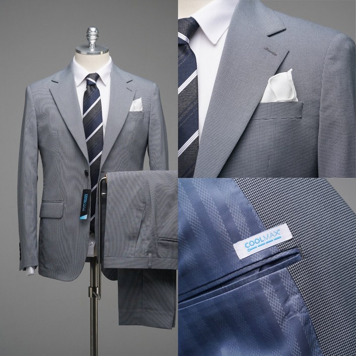 로얄수트 스카이 그레이 컬러 쿨맥스 여름 정장세트 캐주얼 봄 여름 쿨 텐션 수트셋업