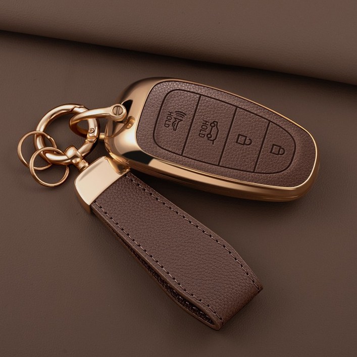 HAKO 소프트 가죽TPU 키케이스+키홀더 (현대호환 4,5,7버튼)