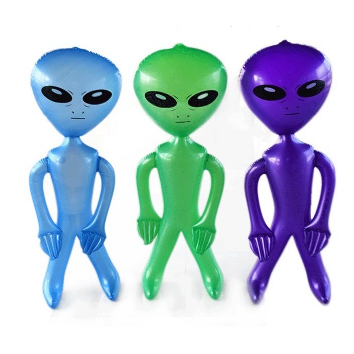 PVC 외계인 풍선 우주 테마 장식 파티 할로윈 꾸미기 물놀이 생일 축하 이벤트, 1개, 블루