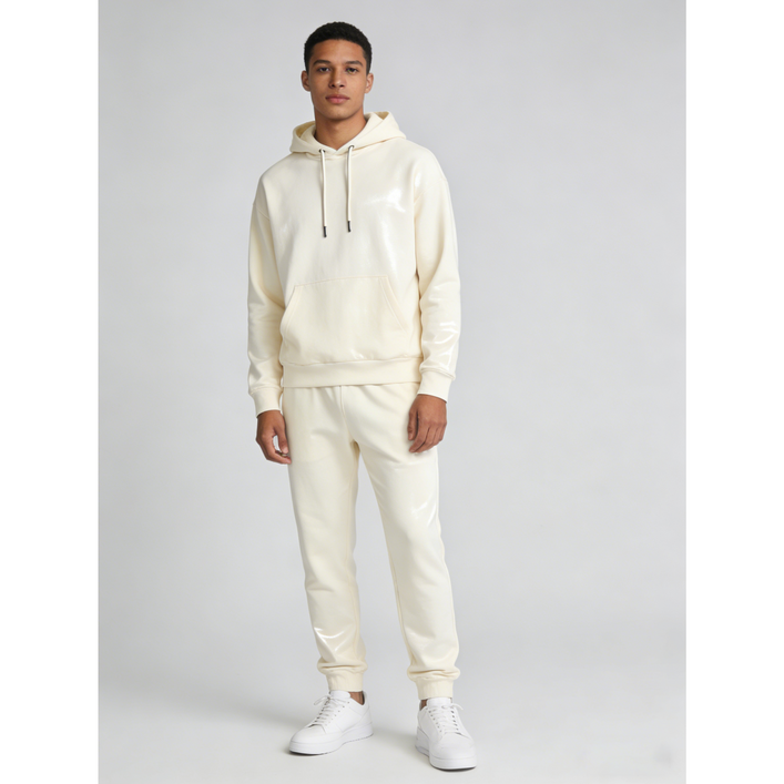 ANYOU 데일리룩 완성 부드럽고 편안한 소재로 제작된 후드티와 조거팬츠 세트 다양한 스타일링 가능 봄 가을 필수 아이템