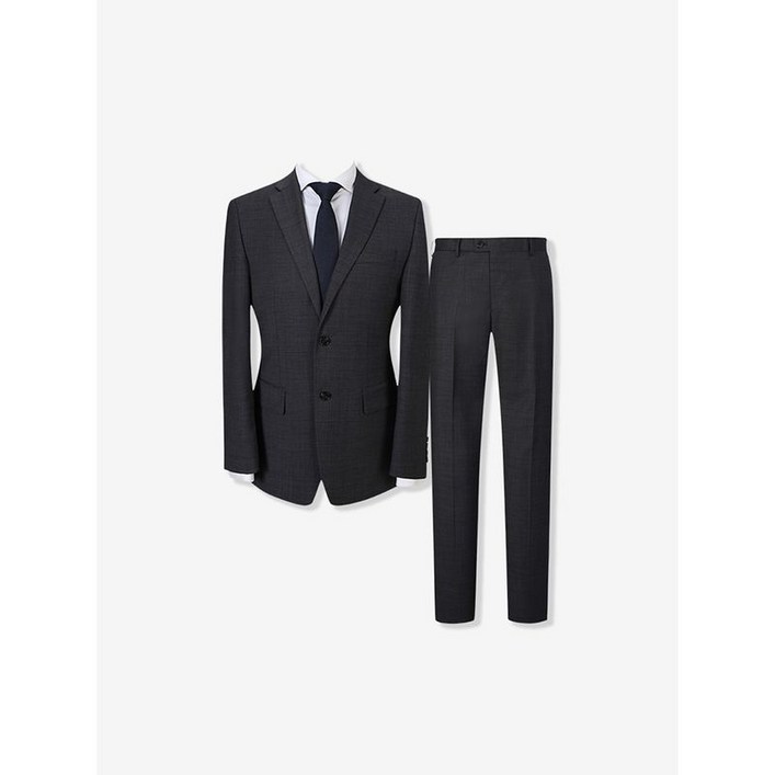 지이크 울블렌디드 핀체크 정장 세트 그레이 PIJAB2022 PIPAB2222