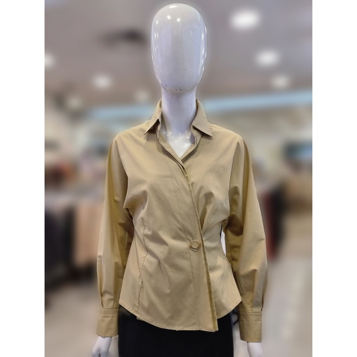 블루페페 스판 카라넥 라인 블라우스 P221MSC703