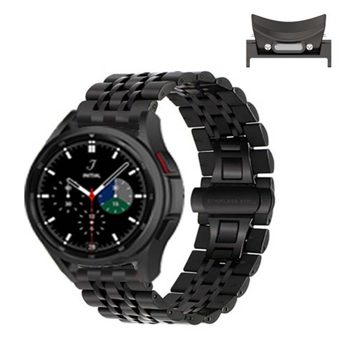 갤럭시 워치6 40 44 43 47mm 골프에디션 날개형 원터치 고급 투톤 메탈 시계줄 밴드 스트랩 줄질 SMR930R940R950R960 호환