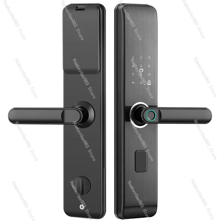 투야 와이파이 전자 스마트 문짝 잠금 장치 생체 지문 카드 비밀번호 키 블루투스 해제