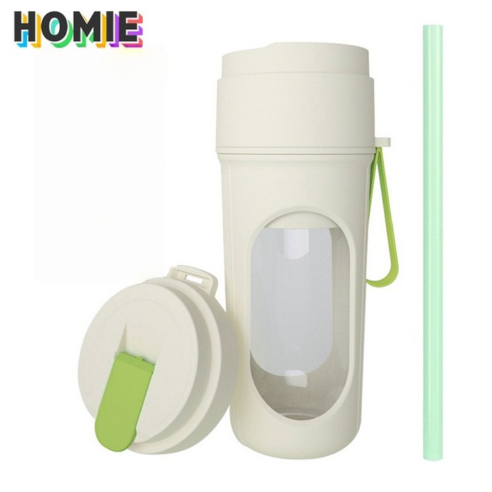 HOMIE 믹서기 450ML 용량 소형믹서기 12개의 칼날 40W 고출력 미니믹서기 다중 사용 환경