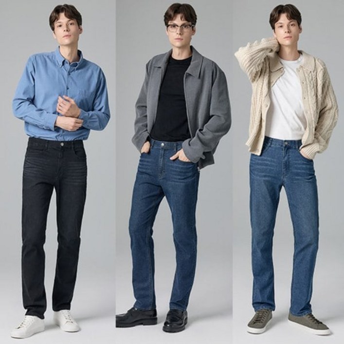 뱅뱅 25FW 남성 라이크라 시그니처 데님3종