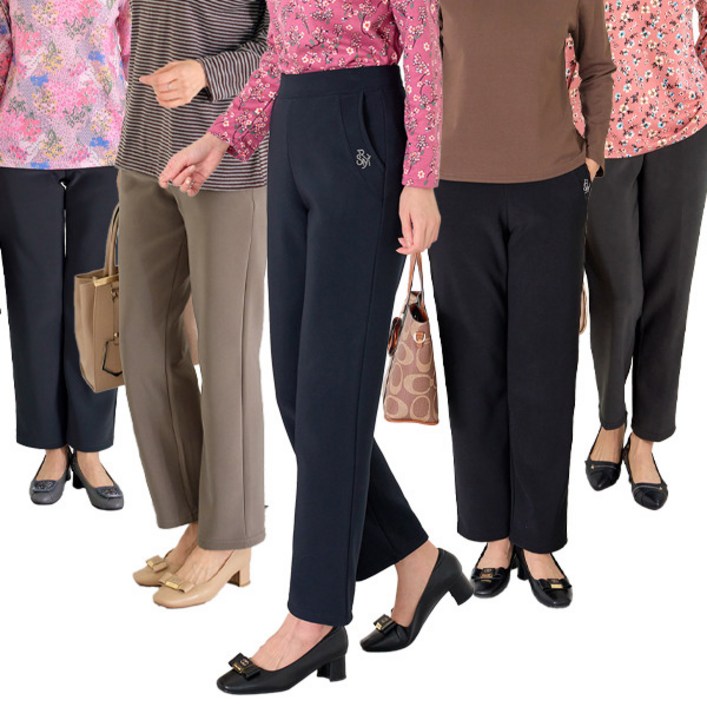 로즈맘 엄마옷 로즈맘  기모알에스큐빅밴딩바지