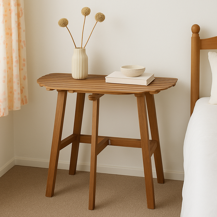 이케아 1인용 2인용 원룸 식탁 반원 반달 카페 원형 테이블, 2인용, 다크브라운