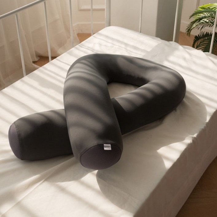 생활백서 쫀득 마약 뚱뚱 바디필로우 U자형, U자형 그레이