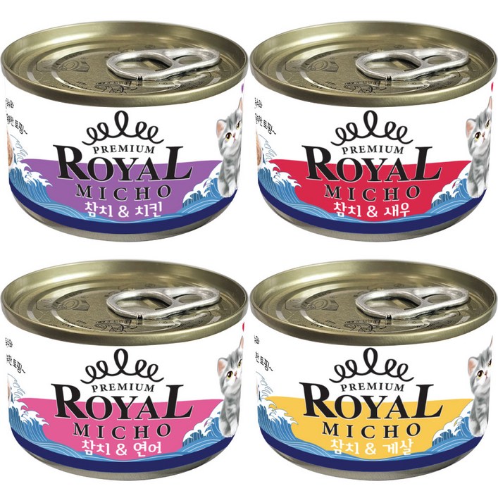 프리미엄 로얄 미쵸 캔 콤보 170g x 24개입 고양이 간식 통조림, 24개, 170g, 미쵸 콤보