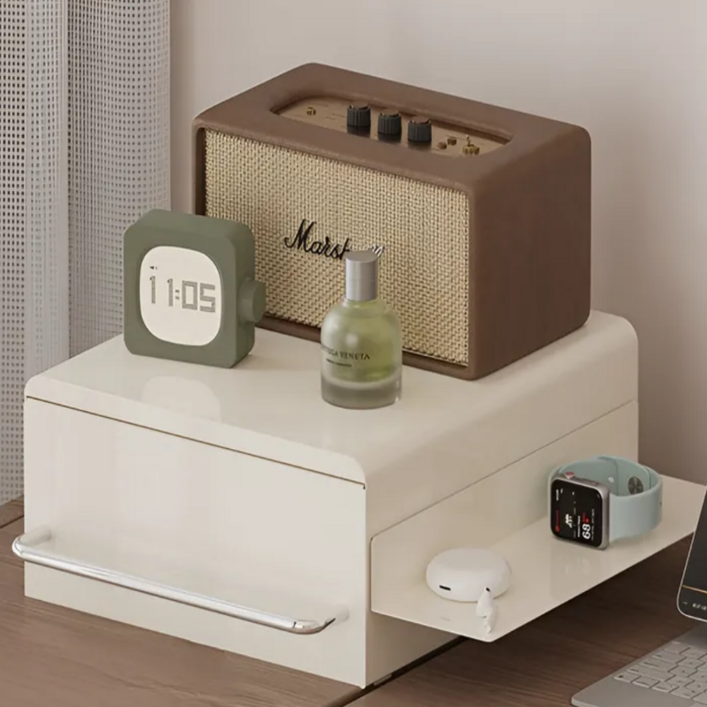 티올로그 철제 수납함 슬라이드 수납장 다용도 정리함, 화이트, 1개